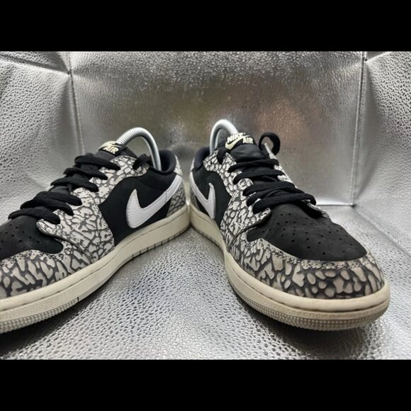 RARE 🚀‎ Size 9.5 - Women Jordan 1 Low Retro OG Black Cement - CZ0775-001 - Picture 6 of 10